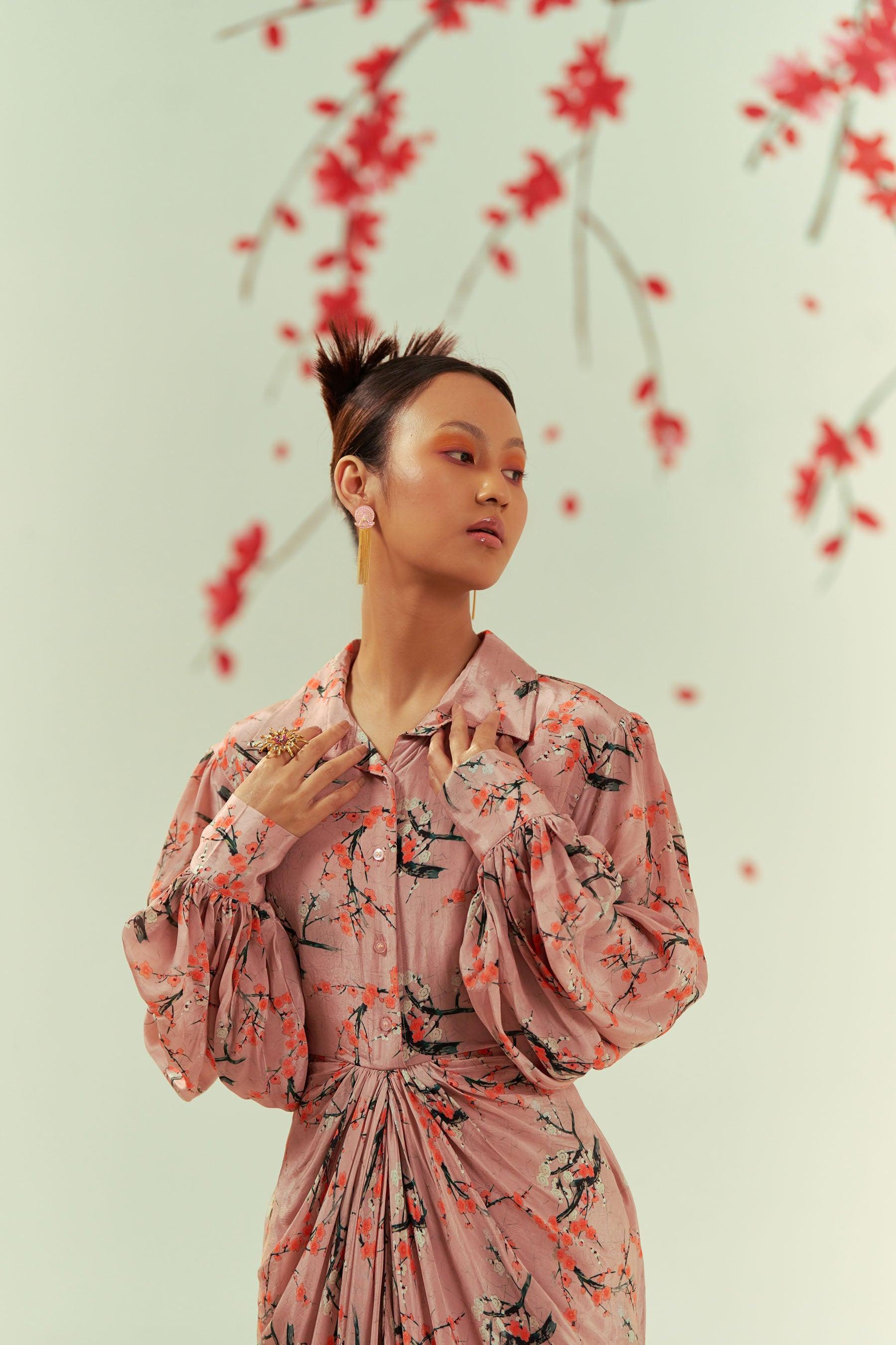 Thumbnail preview #2 for Mizu Draped Shirt Dress