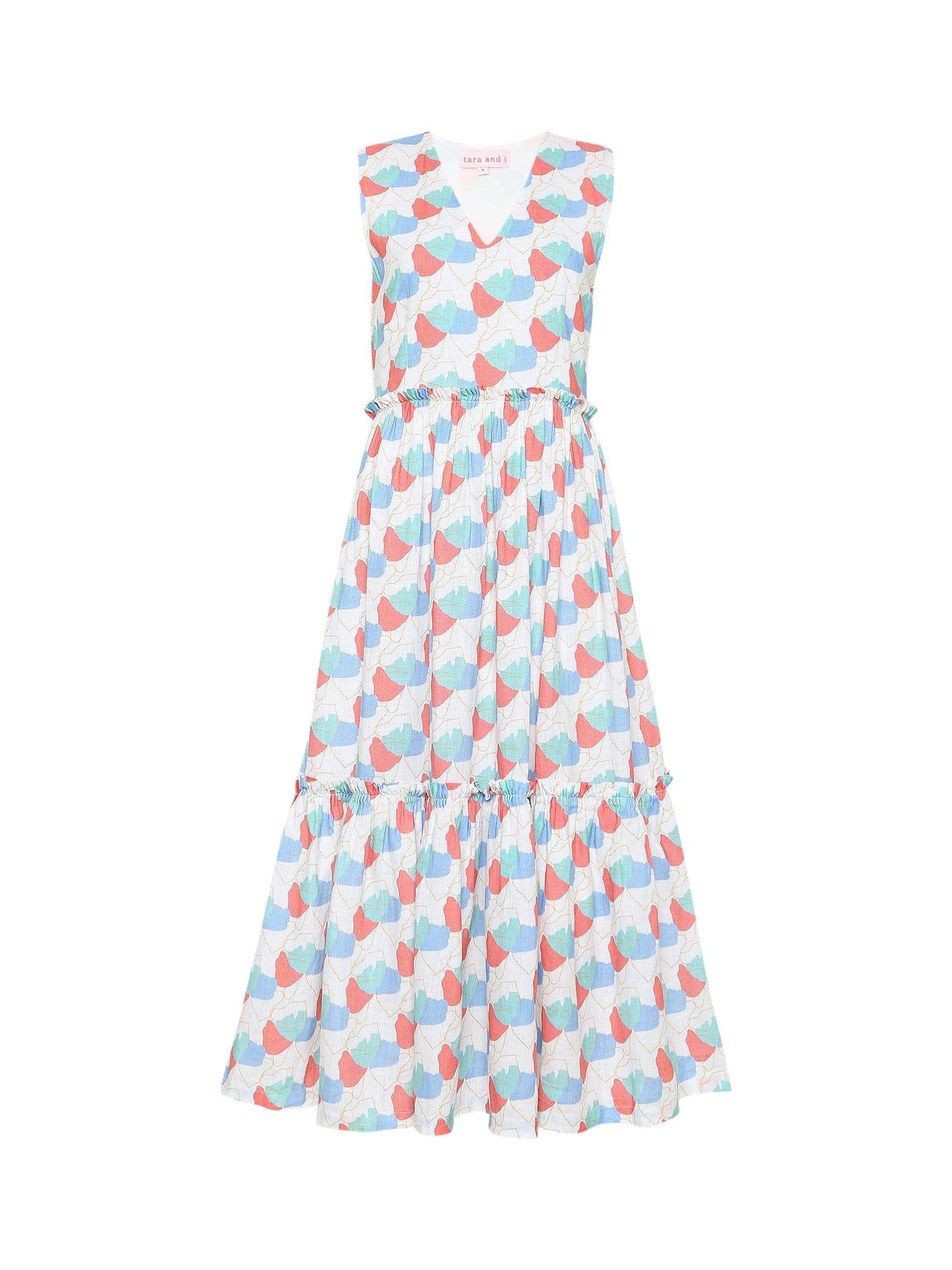 Thumbnail preview #5 for faraway floral printed tiered midi dress